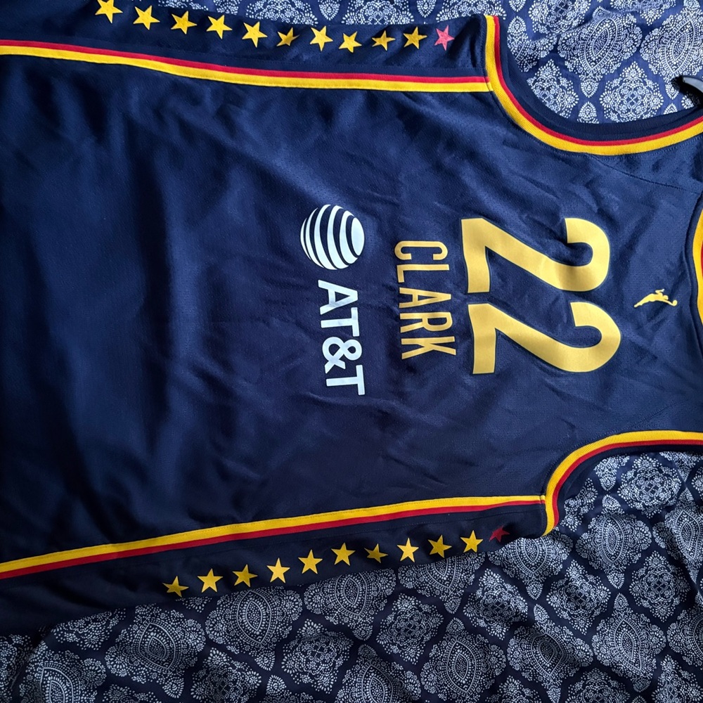 Navy Basketball Jersey with Yellow Accents
